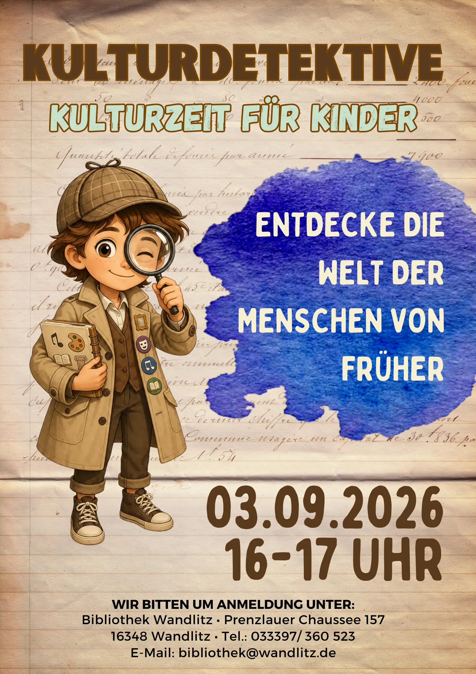 „Kulturdetektive“ in der Bibliothek Wandlitz: Kinder entdecken Kunst, Geschichte, Literatur und Musik