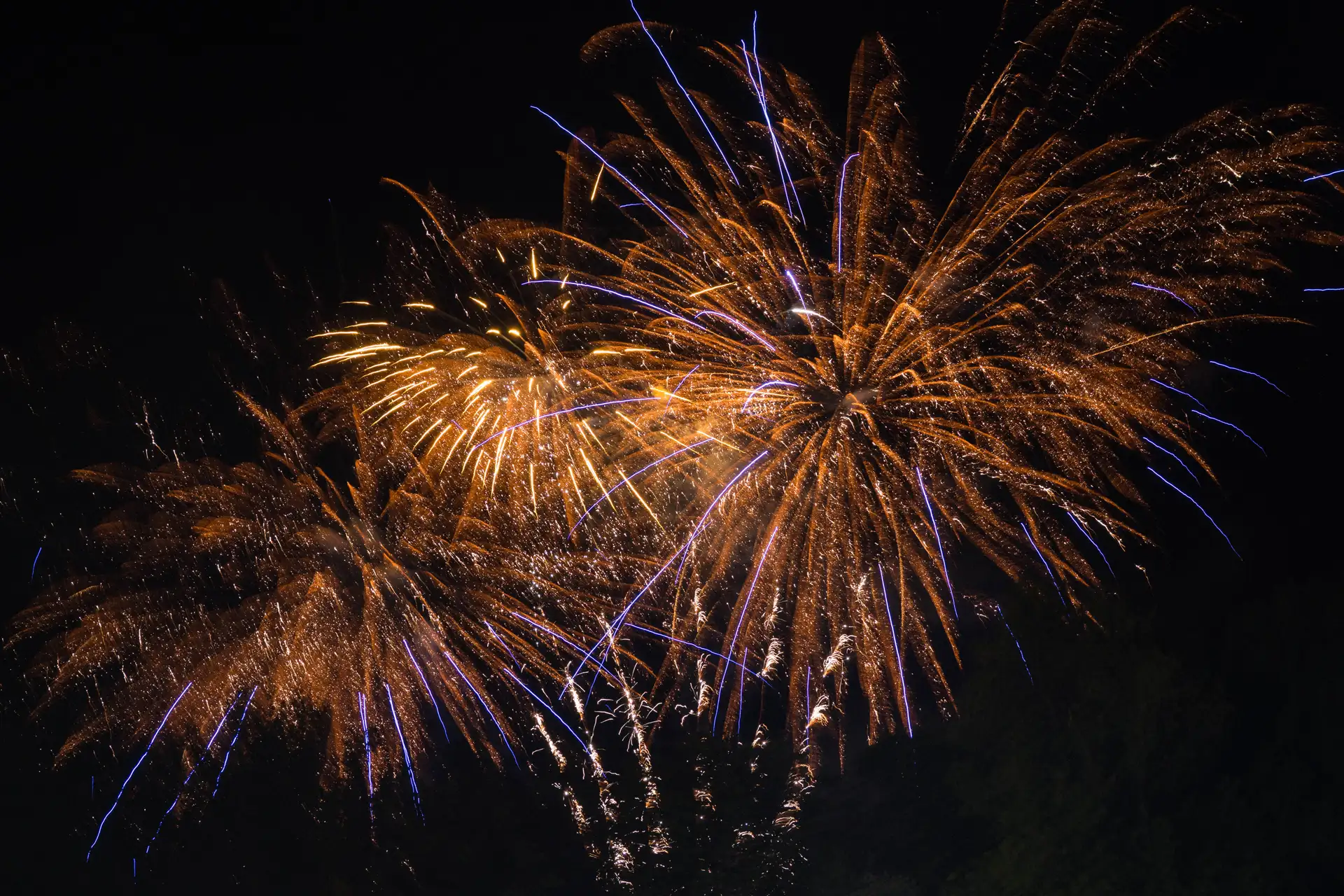 Feuerwerk am Sonnabendabend.