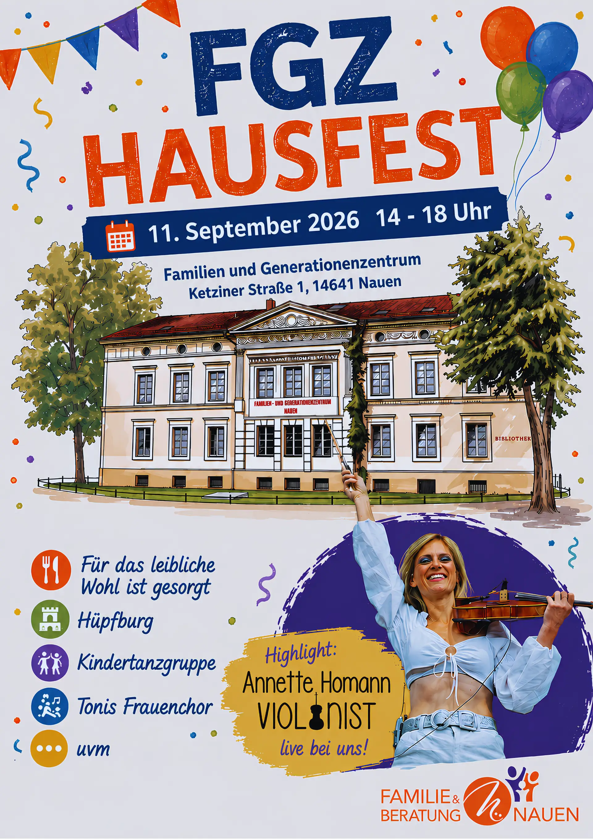 FGZ-Hausfest: Spiel, Unterhaltung und Musik für die ganze Familie